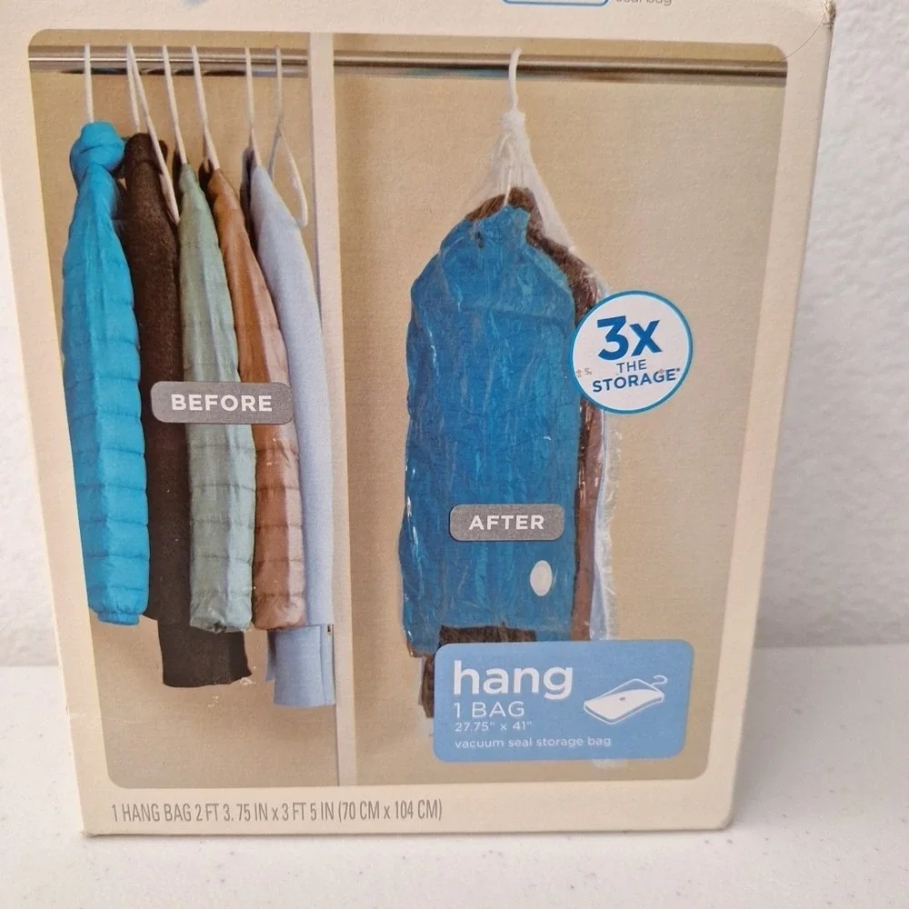 ZIPLOC Vacuum Seal Hanging Space Bag, 3x the Storage, 27.75